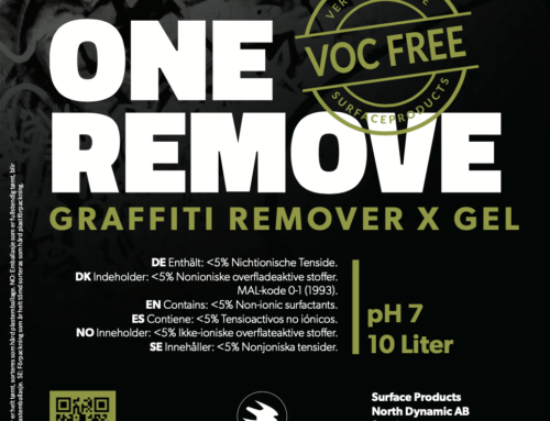 Nyhet: Nu är även OneRemove Graffiti Remover X Gel klassad som Bra miljöval.